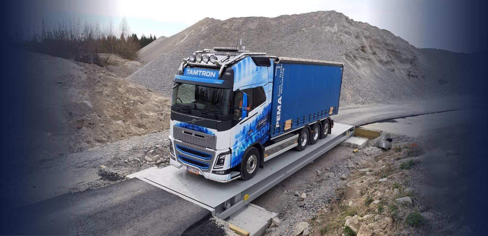 Weighing on truckscale
