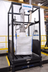 Big bag station with weighing