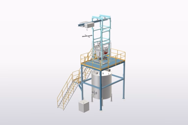 3D model of a big bag unloading station