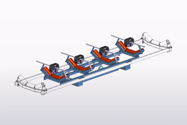 Illustration of a multi-roller belt scale