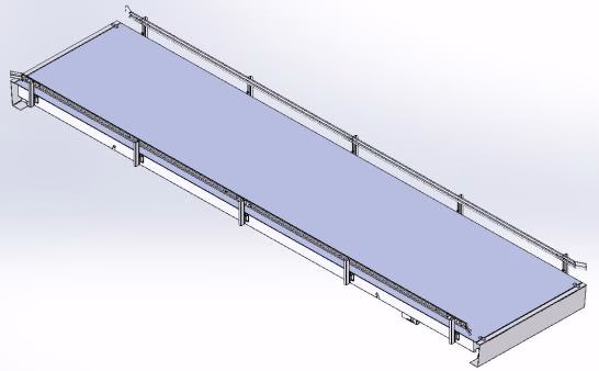 3D-malli siirrettävästä teräksisestä autovaa’asta