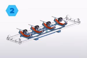 Multi-roller belt scale