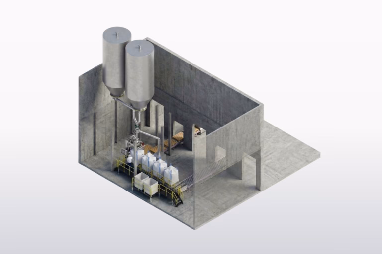 3D model of a big bag filling system