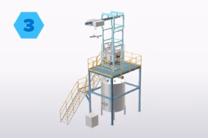 3D model of a big bag unloading station