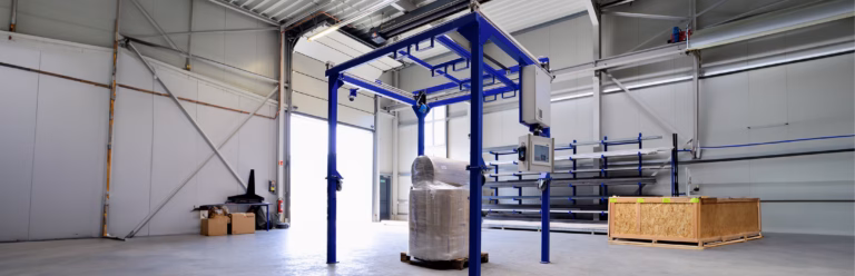 Volume scanning system in a warehouse