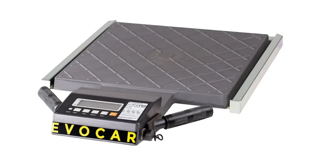 EVOCAR-2018 wheel load scales.